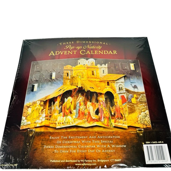 3D Christmas Pop-Up Nativity Advent Calendar Partially Opened. - Picture 4 of 6